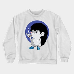 smoking hedgehog Crewneck Sweatshirt